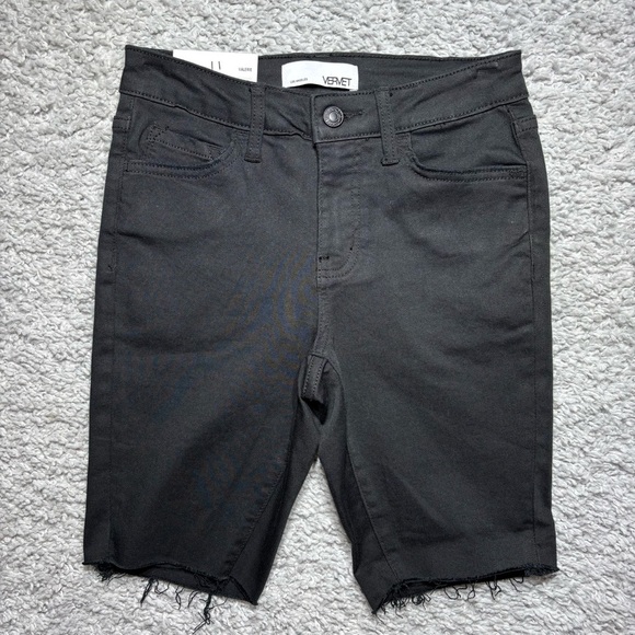 Vervet Jeans Womens Extra Small Valerie Bermuda Black Stretch Pockets Vacation - Picture 1 of 3